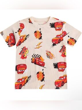 Disney Pixar Cars Lightning McQueen Boys Short Sleeve T-Shirt Toddler & Boys NWT